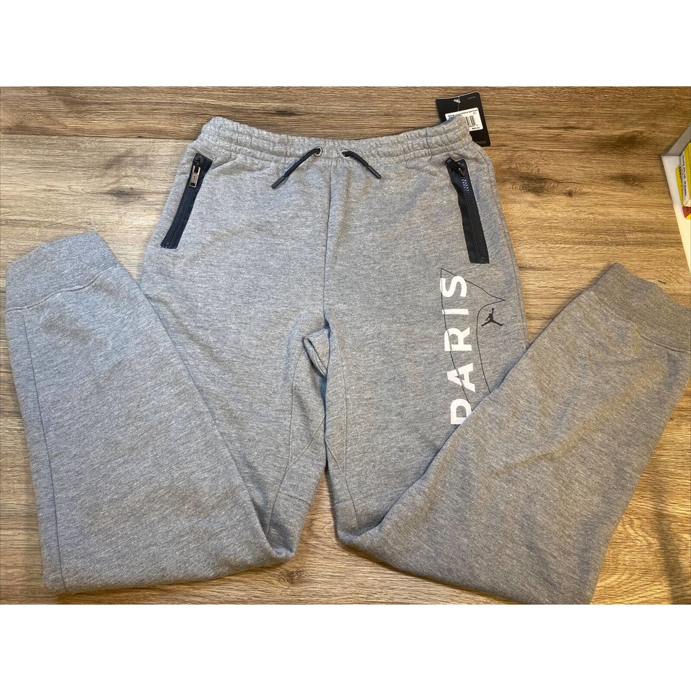 Nike Air Jordan PSG Paris Saint Germain Sweats Joggers 95B469-GEH Gray BOYS XL - Picture 4 of 16